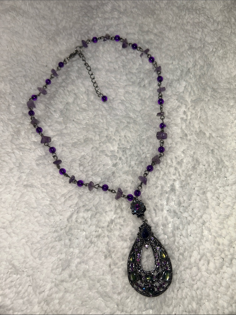 Purple gem necklace